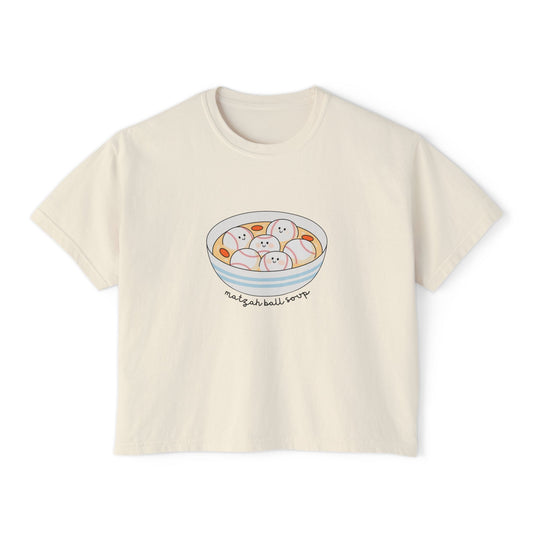 Matzah Ball Baseball Soup Comfort Colors Boxy Tshirt