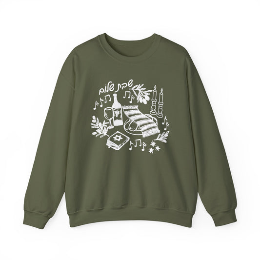 Shabbat Shalom Crewneck Sweatshirt