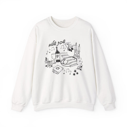 Shabbat Shalom Crewneck Sweatshirt