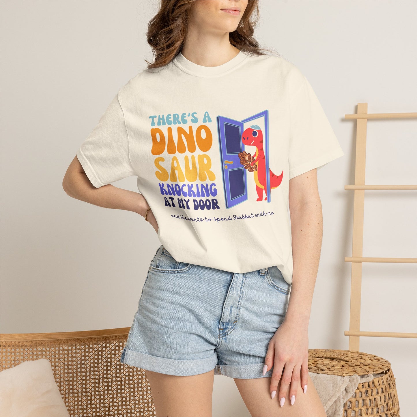 TRex Edition - Tot Shabbat Dinosaur Adult TShirt