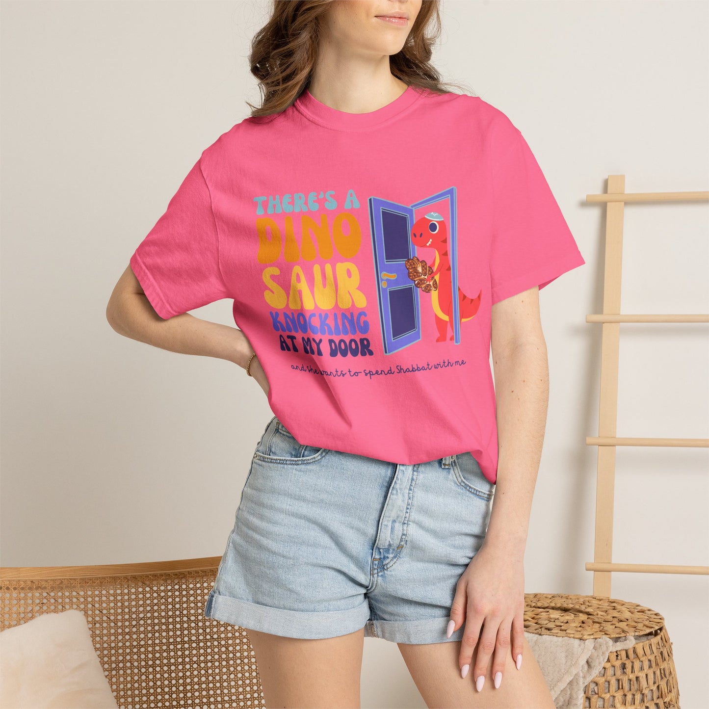 TRex Edition - Tot Shabbat Dinosaur Adult TShirt