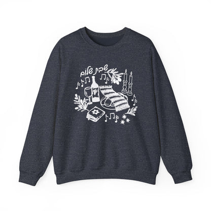 Shabbat Shalom Crewneck Sweatshirt