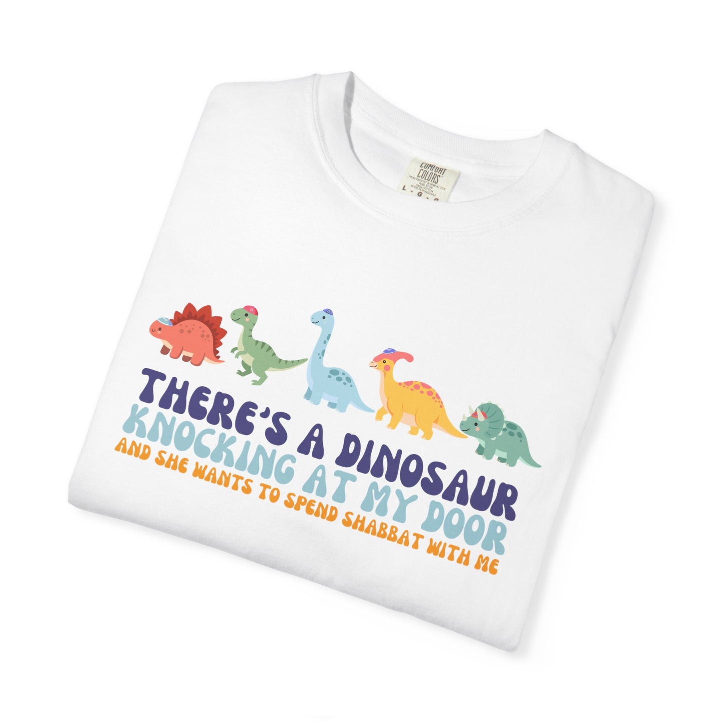 Tot Shabbat Dinosaur Adult TShirt