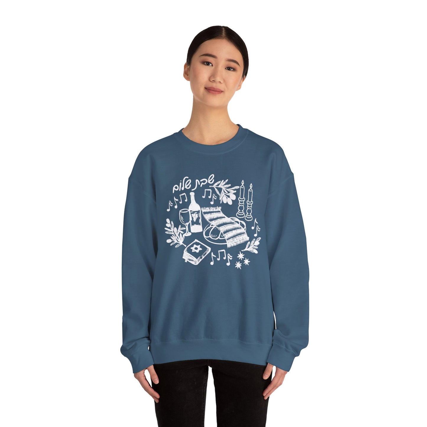 Shabbat Shalom Crewneck Sweatshirt