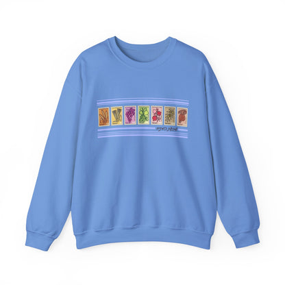 Shivat HaMinim Seven Species Vintage Israeli Stamp Sweatshirt
