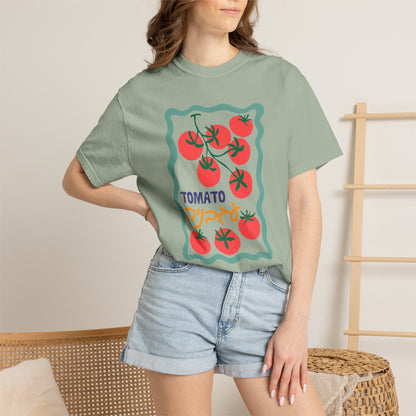 Tomato Hebrew Illustration Summer Fruit Tshirt | Jewish Trendy Tee
