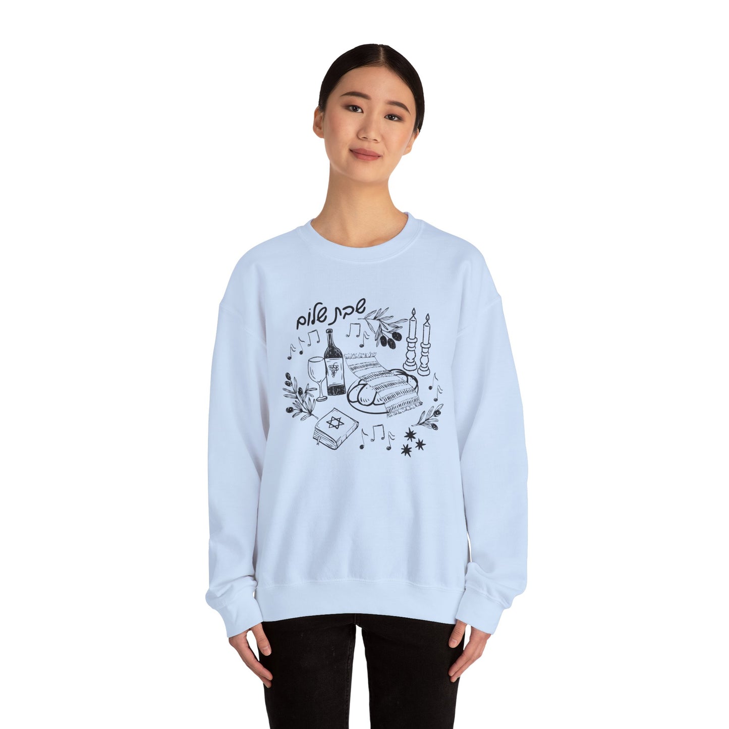 Shabbat Shalom Crewneck Sweatshirt