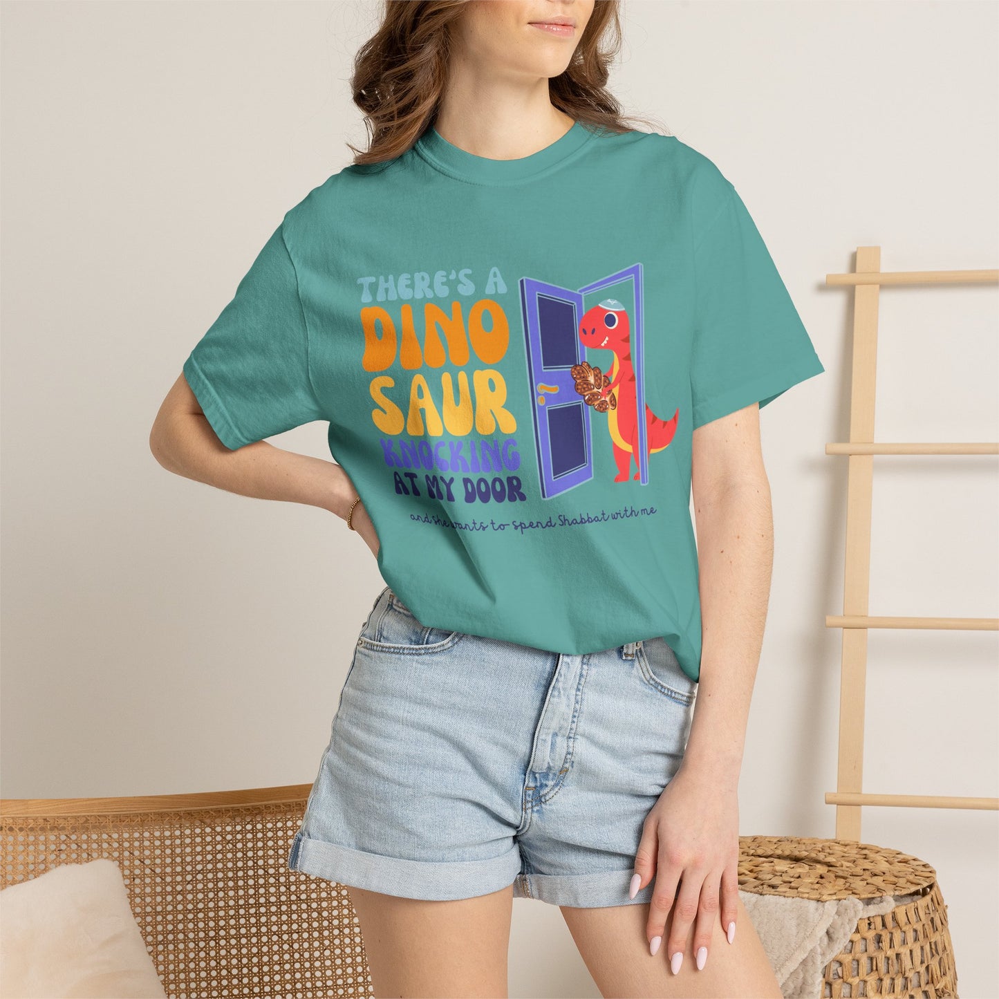 TRex Edition - Tot Shabbat Dinosaur Adult TShirt