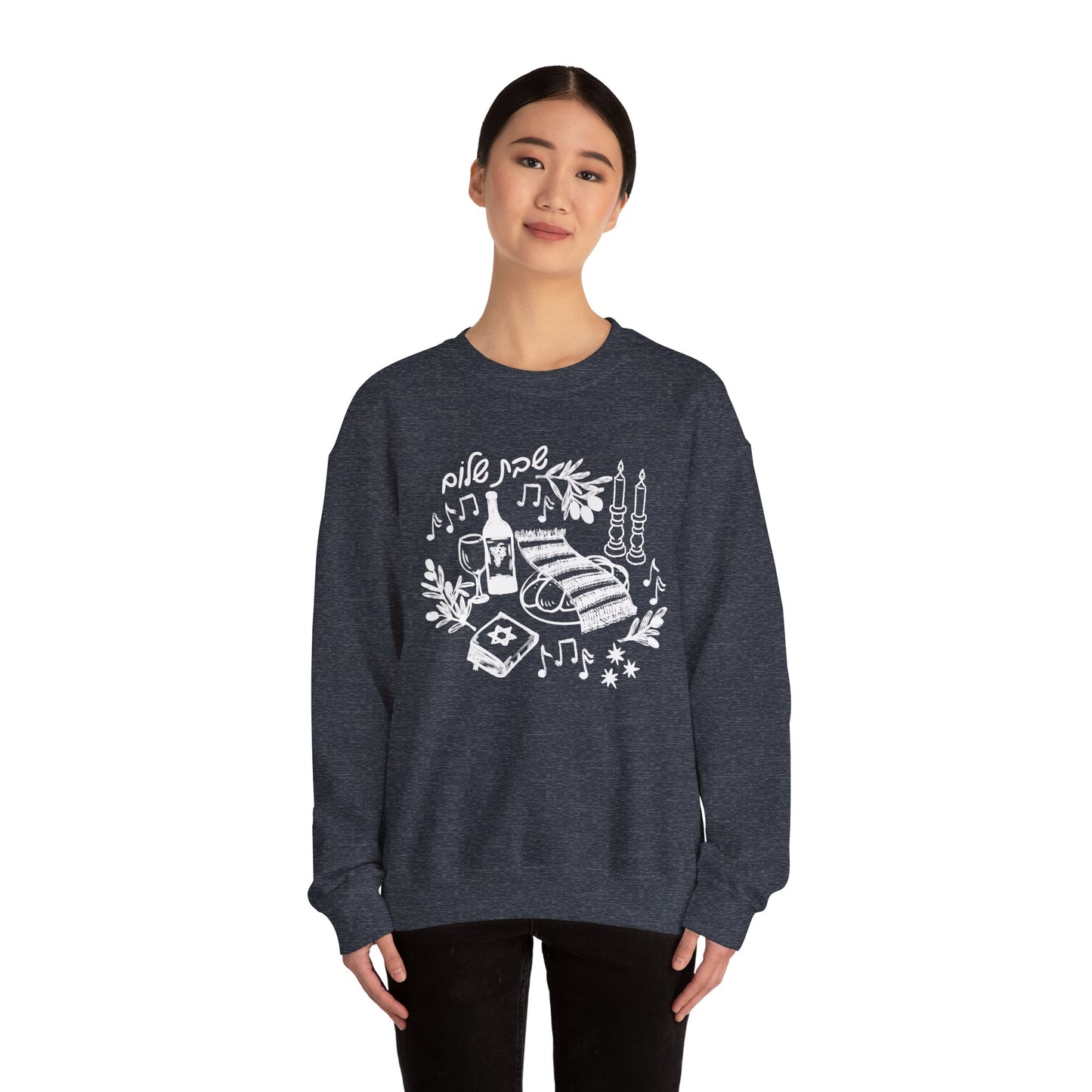 Shabbat Shalom Crewneck Sweatshirt
