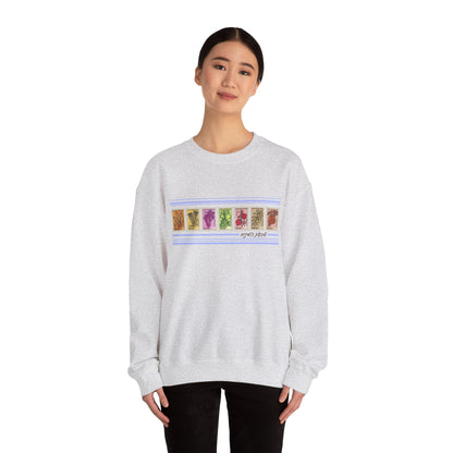 Shivat HaMinim Seven Species Vintage Israeli Stamp Sweatshirt