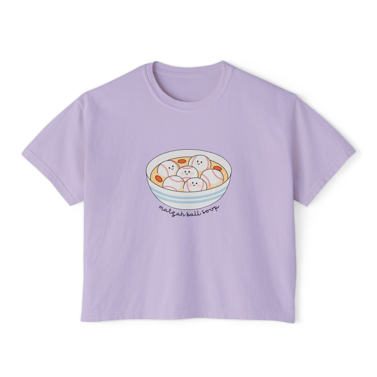 Matzah Ball Baseball Soup Comfort Colors Boxy Tshirt