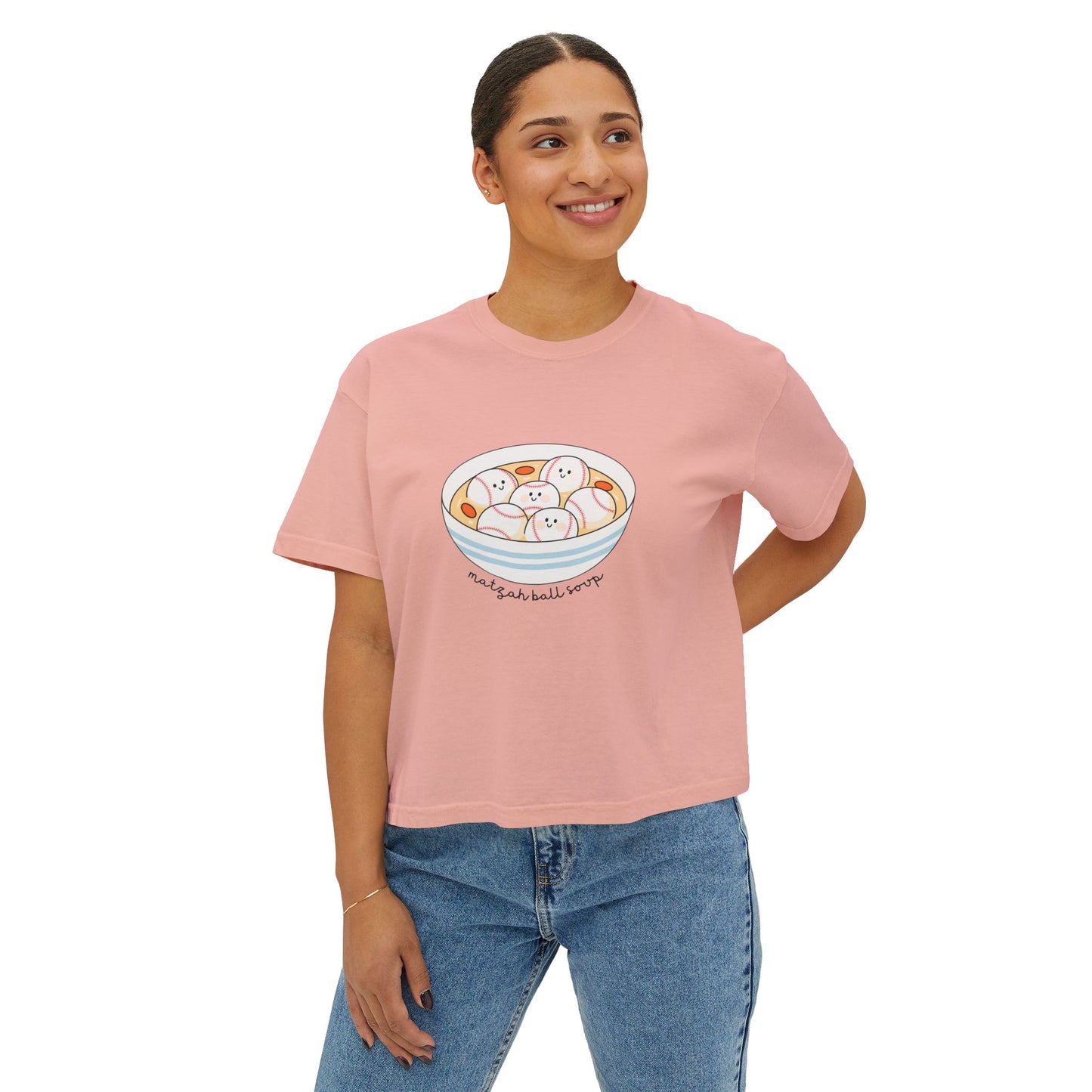 Matzah Ball Baseball Soup Comfort Colors Boxy Tshirt