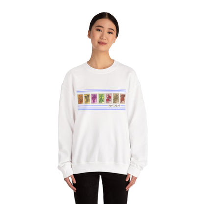 Shivat HaMinim Seven Species Vintage Israeli Stamp Sweatshirt