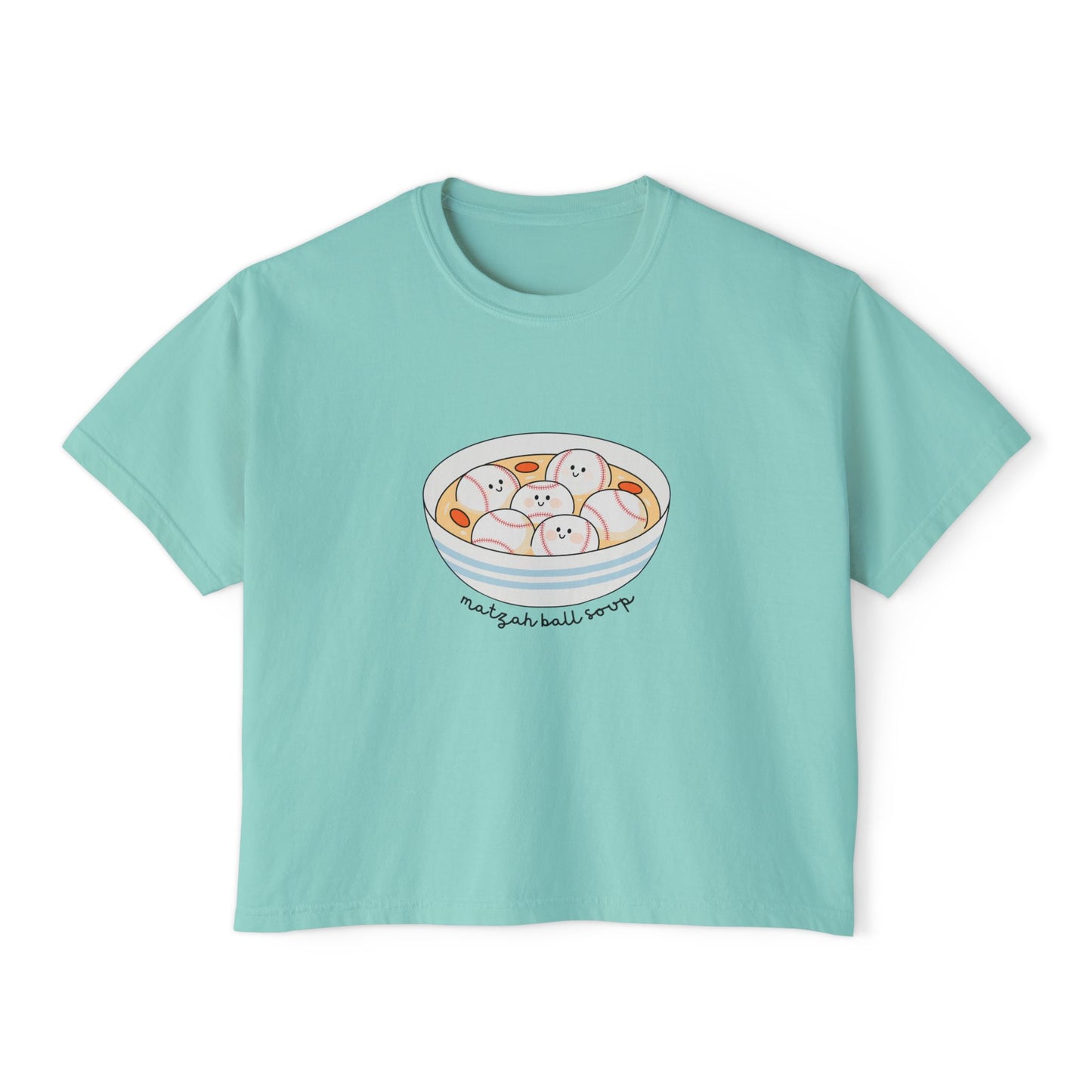 Matzah Ball Baseball Soup Comfort Colors Boxy Tshirt