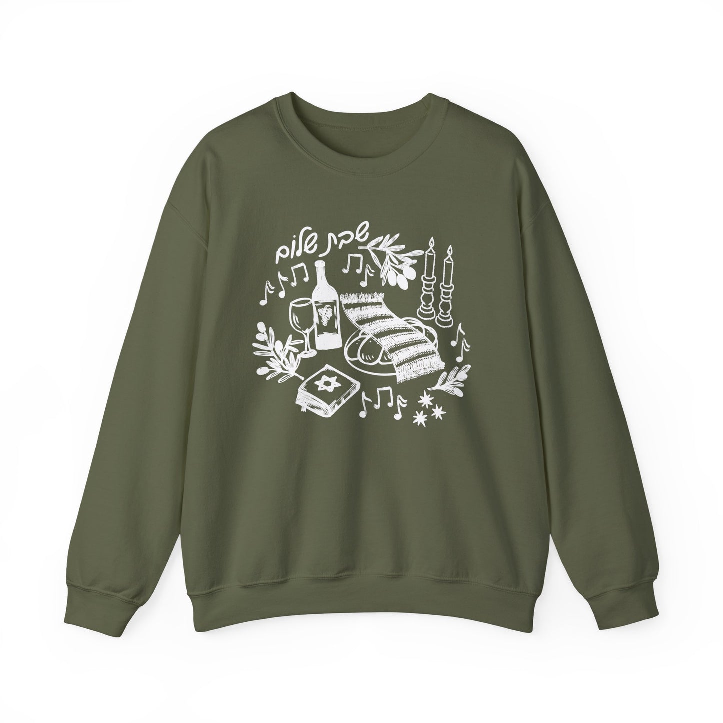 Shabbat Shalom Crewneck Sweatshirt