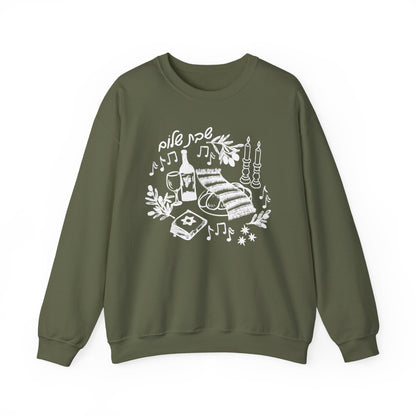 Shabbat Shalom Crewneck Sweatshirt