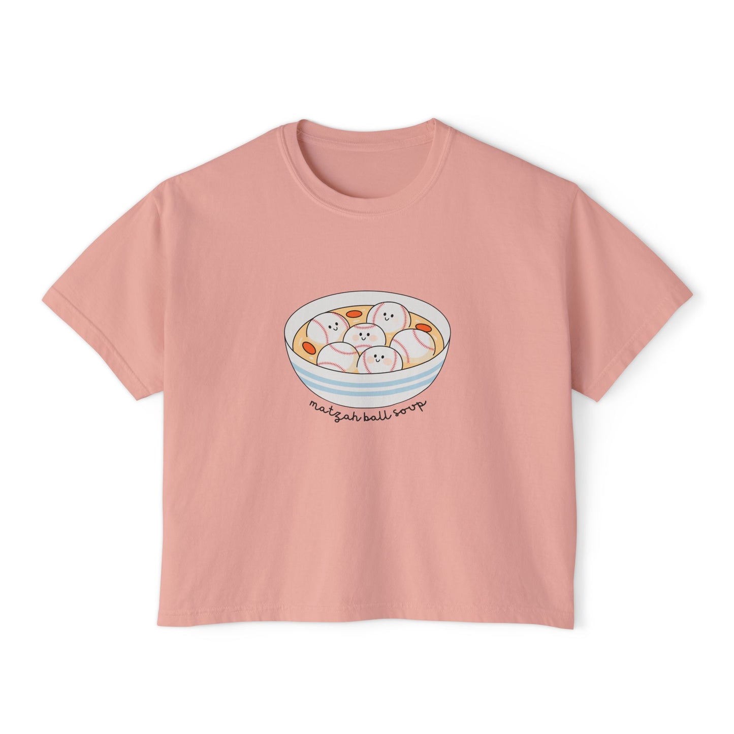 Matzah Ball Baseball Soup Comfort Colors Boxy Tshirt