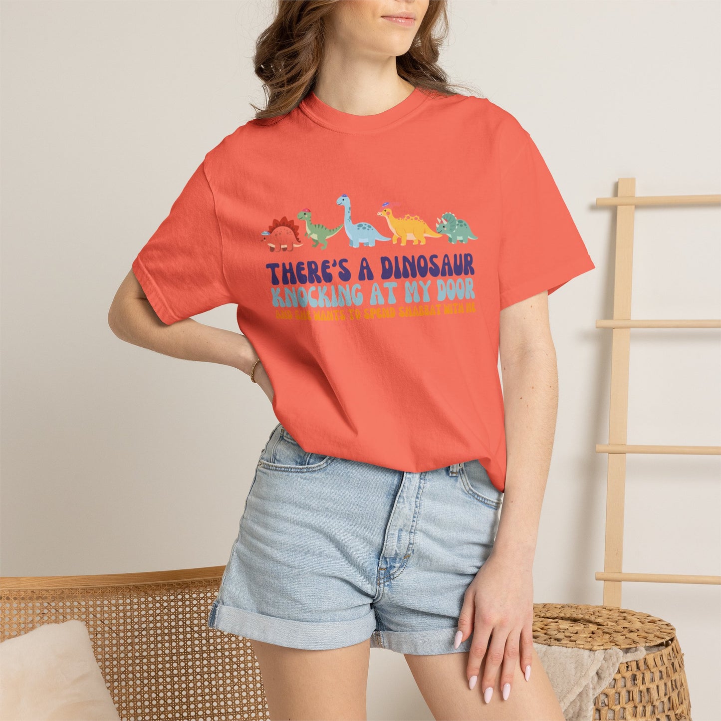Tot Shabbat Dinosaur Adult TShirt