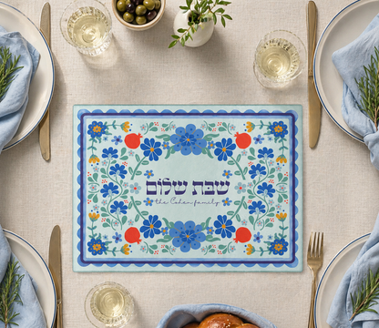 Sapphire & Pomegranate Custom Challah Board